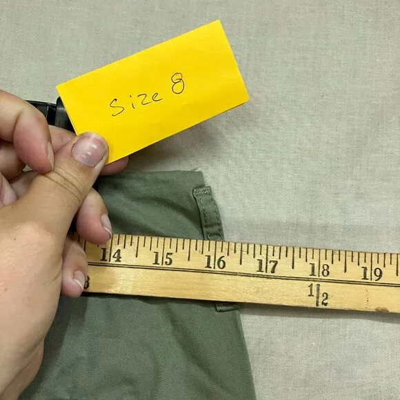 NWT A New Day Women's Olive Green Mid-Rise Straight Leg Stretch Chino Pants - Picture 14 of 16